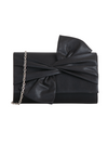 Black Metallic Fabric Bowtie Evening Clutch Bag