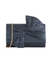 Navy Blue Metallic Fabric Bowtie Evening Clutch Bag