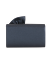 Navy Blue Metallic Fabric Bowtie Evening Clutch Bag