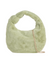 Green Faux Fur Knot Detail Hobo Bag
