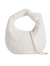Ivory Faux Fur Knot Detail Hobo Bag
