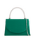 green Faux Suede Diamante Top Handbag