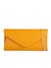 Yellow Mustard Faux Leather Classic Envelope Clutch Bag