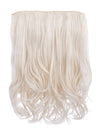 bleach blonde 16 Inch Curly One Piece Clip in Hair Extensions