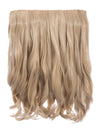golden blonde 16 Inch Curly One Piece Clip in Hair Extensions