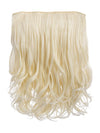pure blonde 16 Inch Curly One Piece Clip in Hair Extensions