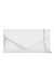 White Faux Leather Envelope Clutch Bag