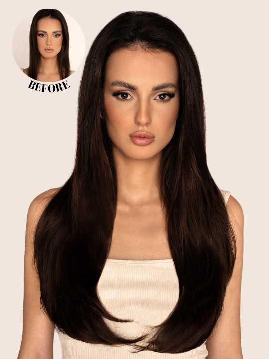 20 Inch Straight 8 Piece Clip in Hair Extensions