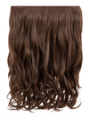 ash brown 16 Inch Curly One Piece Clip in Hair Extensions
