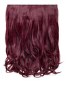 burgundy 16 Inch Curly One Piece Clip in Hair Extensions