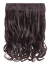 coffee brown 16 Inch Curly One Piece Clip in Hair Extensions