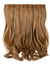 16 Inch Curly One Piece Clip in Hair Extensions toffee brown
