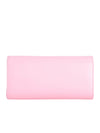 Pink Faux Leather Envelope Clutch Bag
