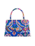 Royal Blue Satin Jacquard Print Handbag