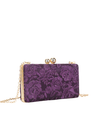 Floral Lace Effect Evening Clutch Bag
