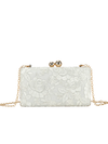 white lace bridal box clutch bag 