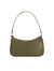 Olive Green Satin Diamante Embellished Mini Shoulder Bag