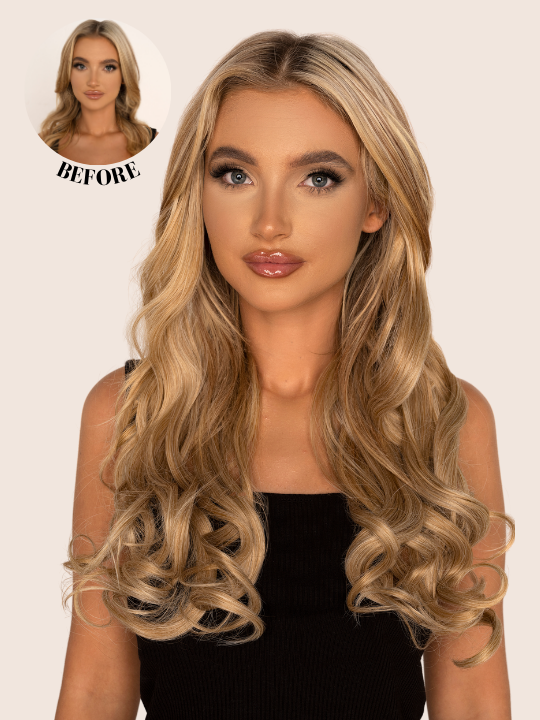 18 Inch Curly Three Piece Clip in Hair Extensions
