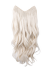 bleach blonde Curly Lightweight 22 Inch V-Shape One Weft Hair Extensions