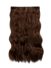 22 Inch Natural Wave One Piece Clip In Hair Extensions warm brunette