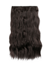 22 Inch Natural Wave One Piece Clip In Hair Extensions dark brown