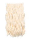 22 Inch Natural Wave One Piece Clip In Hair Extensions pure blonde