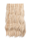 22 Inch Natural Wave One Piece Clip In Hair Extensions highlighted champagne blonde