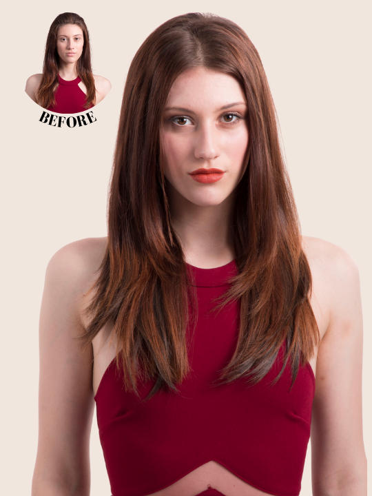 16-18 Inch Straight Three Piece Clip in Hair Extensions