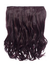 dark burgundy 16 Inch Curly One Piece Clip in Hair Extensions