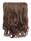 golden brown 16 Inch Curly One Piece Clip in Hair Extensions