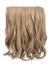 caramel blonde 16 Inch Curly One Piece Clip in Hair Extensions