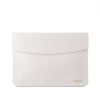 White Faux Leather Document Envelope