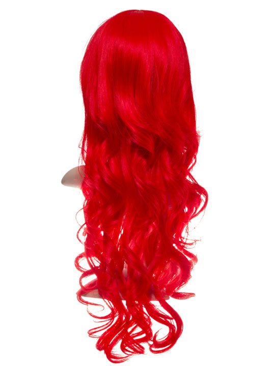 Fire Red Long Curly Party Wig