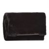Side view of Black Faux Fur Shoulder Bag