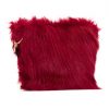 Side view of Red Faux Fur Shoulder Bag