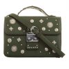 Front view of Olive Embellished Cross Body Bag