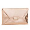 Champagne PU leather shoulder bag side view