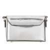 Silver PU Leather Bag back view