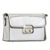 Silver PU Leather Bag side view