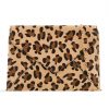 Faux Leopard Print Clutch Bag