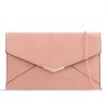 Pink Shiny Faux Snakeskin Clutch Bag