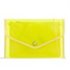 Clear Neon Yellow Clutch Bag with Contrast Purse