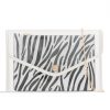 Clear Clutch Bag with Contrast Zebra Print Purse