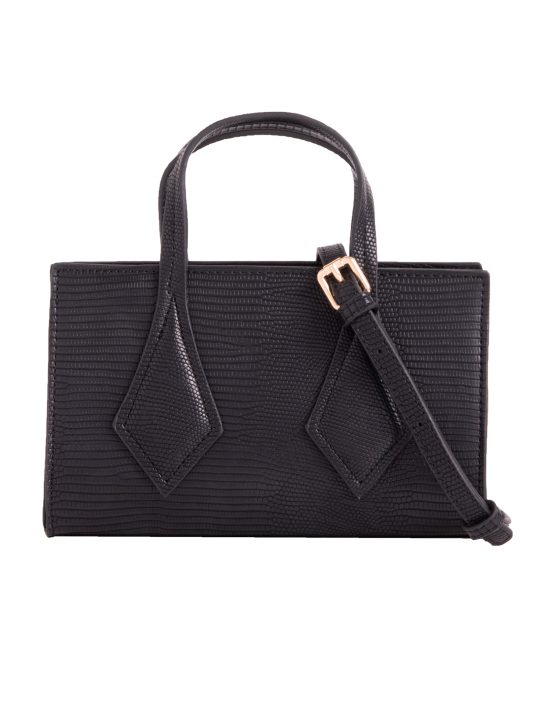 Small Black Patterned Handbag