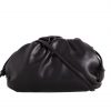 black ruched shoulder bag