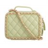 Green Quilted Box Bag
