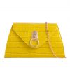 Yellow Pearl Handle Bag