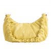 Yellow Ruched Handle Shoulder Bag