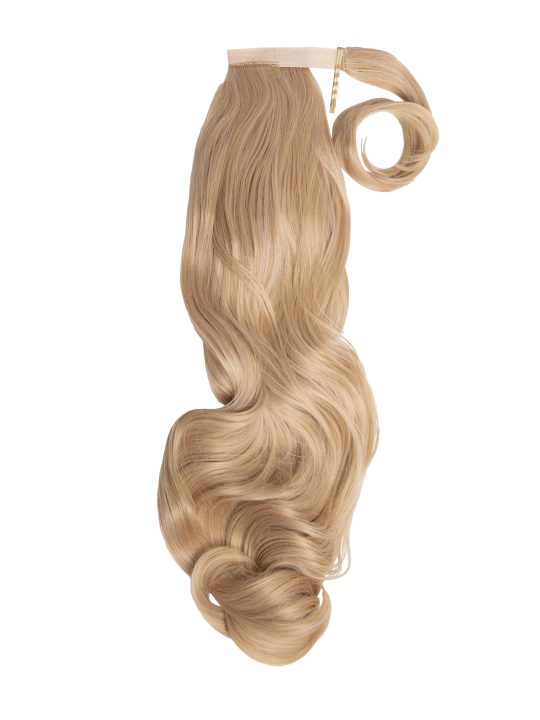 Curly Golden Blonde Wraparound Ponytail