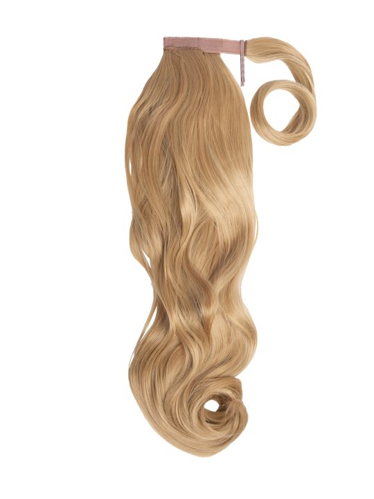 Curly Caramel Blonde Wraparound Ponytail